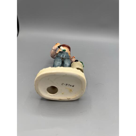 Vintage Bisque Girl Figurine with Paintbrush Homco Style Japan C-8743 5” - Picture 5 of 6